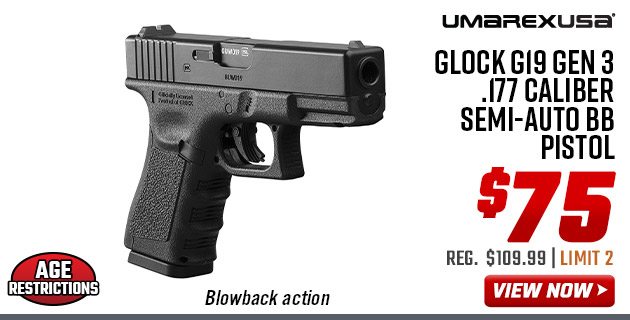 Umarex Glock G19 Gen 3 .177 Caliber Semi-Auto BB Pistol