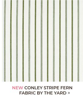 Conley Stripe Fern Fabric by the Yard