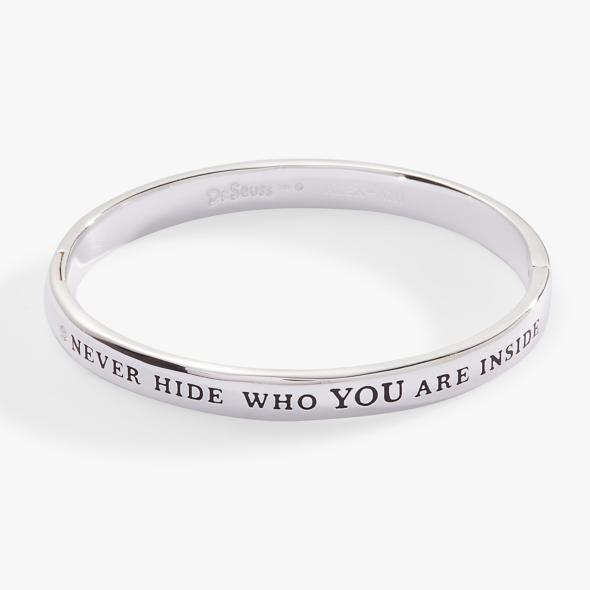 Dr. Seuss™ "Never Hide Who You Are Inside" Hinge Cuff