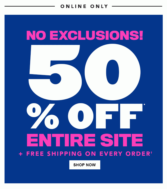 Entire Site 50% Off