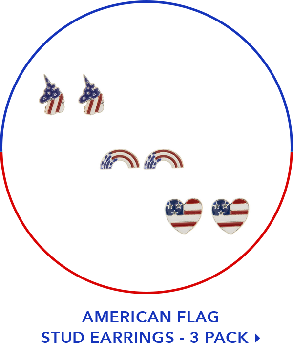 american flag earrings 3 pack