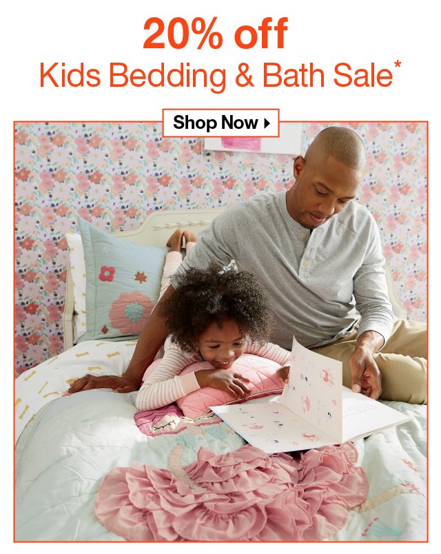 Ends Today: Shop 20% off Kids Bedding & Bath Sale