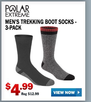 POLAR EXTREME MEN'S TREKKING BOOT SOCKS - 3-PACK