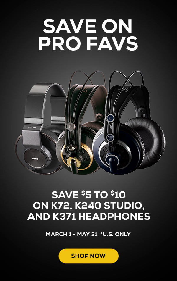 Instant Savings on AKG K240 Studio, K72 and K371 Headphones