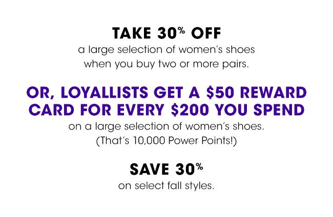 TAKE 30% OFF ON TWO OR MORE PAIRS