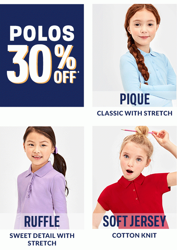 30% Off Girl Polos