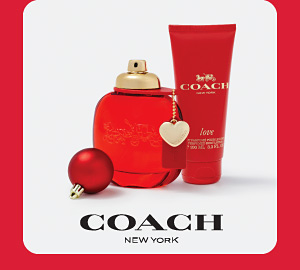 An image of Coach fragrances and the logo.