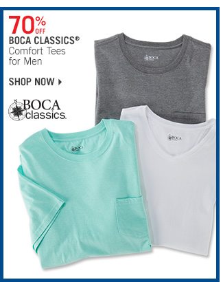 Shop 70% Off Boca Classics Comfort Tees for Men