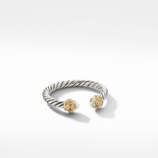 Renaissance Ring with Pearls,14K Yellow Gold and Diamonds, 2.3mm