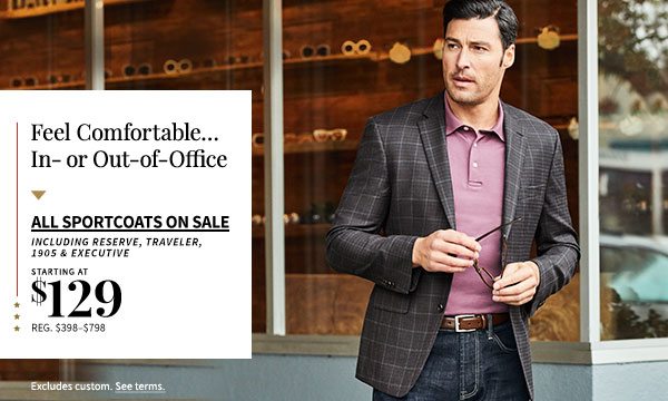 All Sportcoats on Sale starting at $129