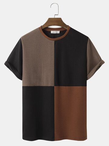 Color Block Patchwork T-Shirt