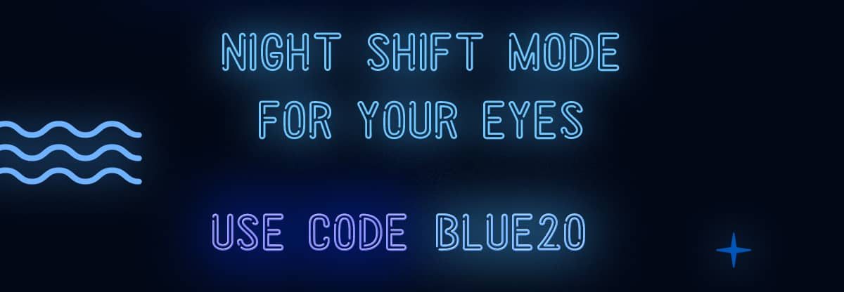 20% off Blue Light Glasses | Use Code: BLUE20