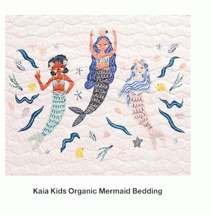 Kaia Kids Organic Mermaid Bedding