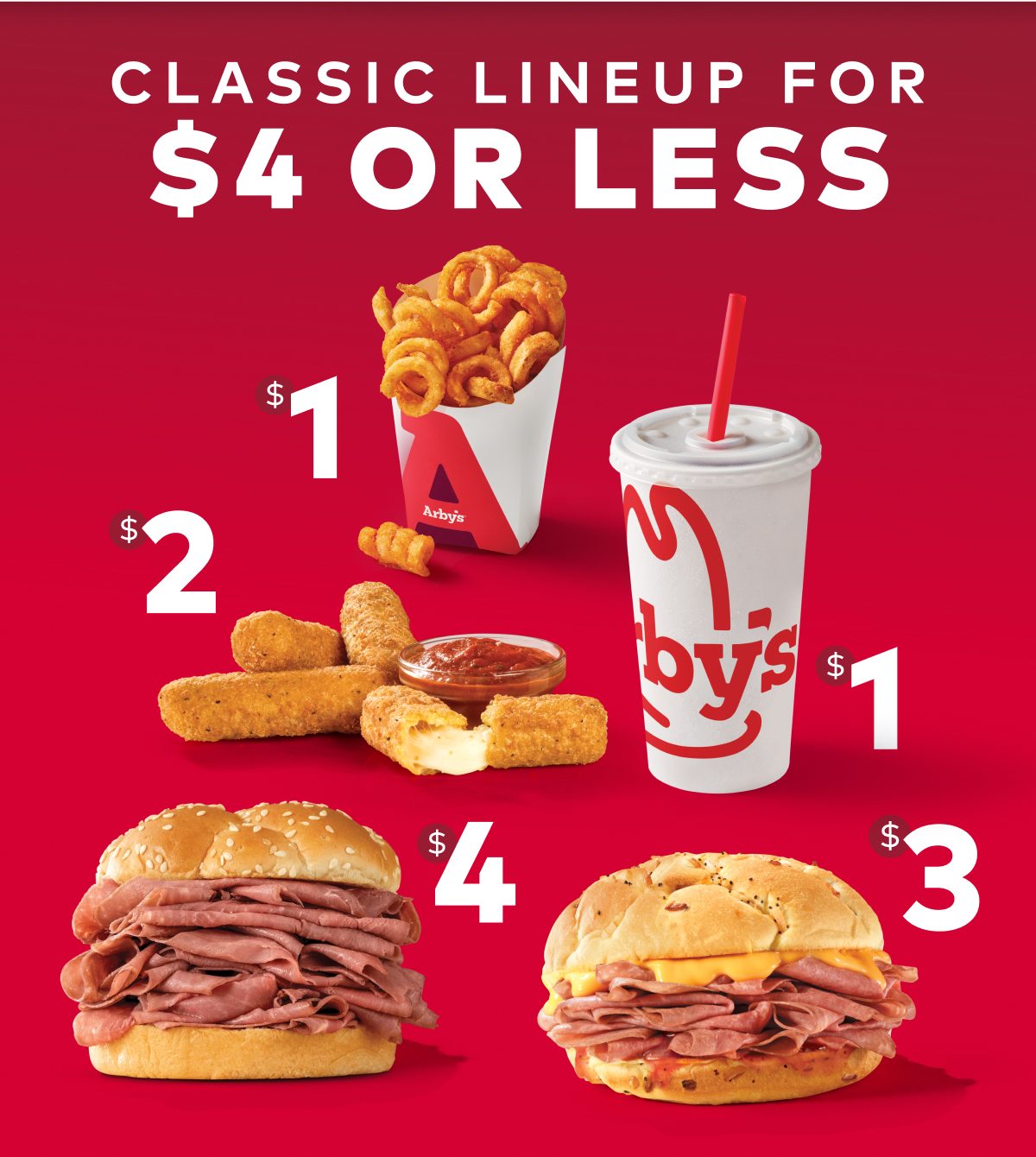 5 of Arby's Classics for $4 or Less