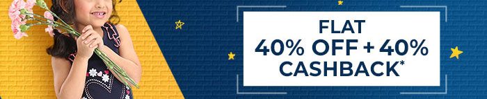 Flat 40% OFF & 40% Cashback*