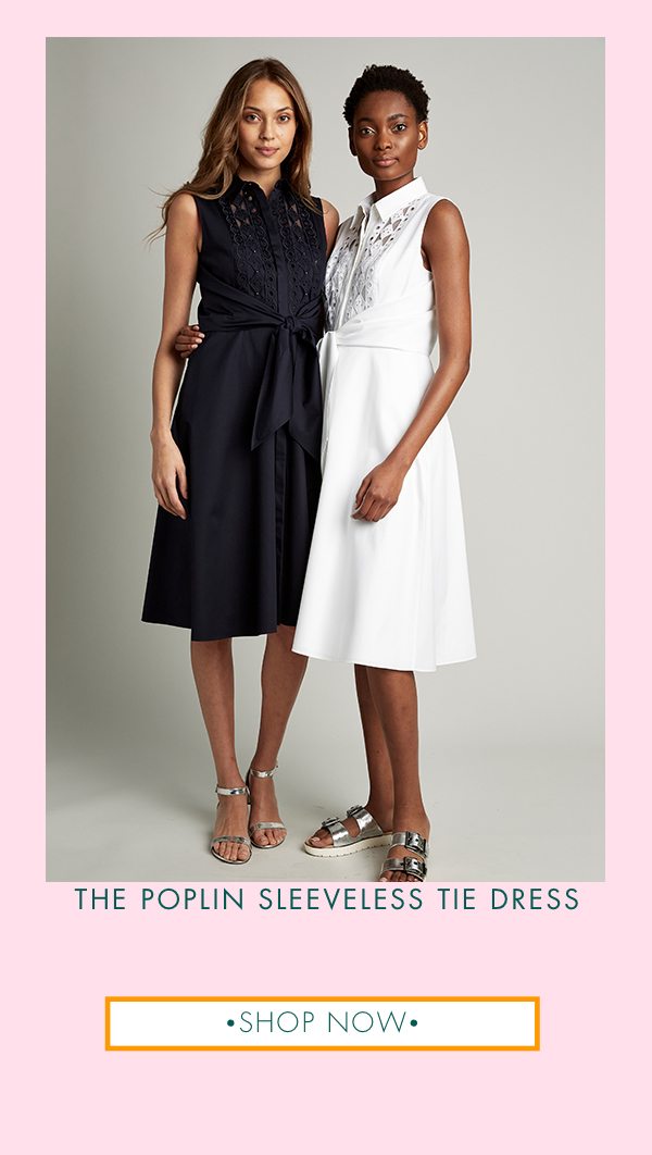 Poplin sleeveless Dress