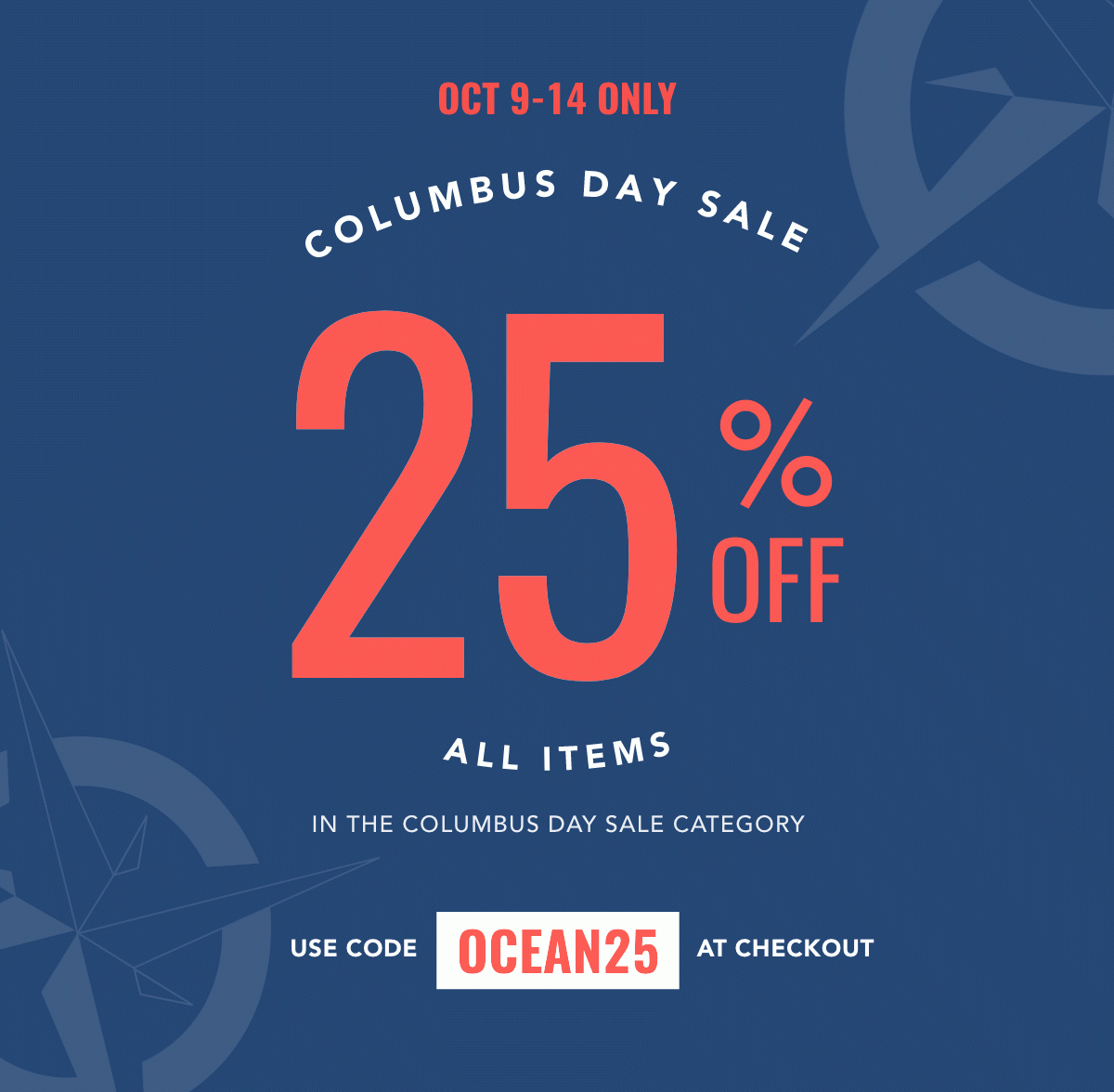 Hero - Columbus Day Sale