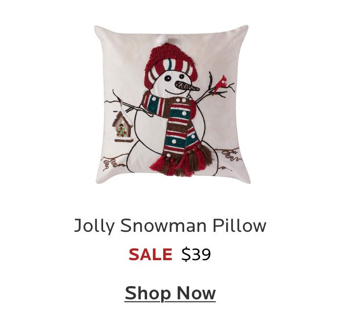 Jolly Snowman Pillow