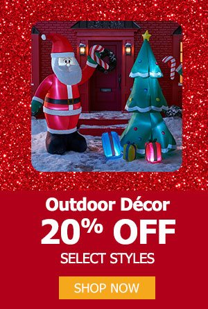 Outdoor Décor 20% off select styles