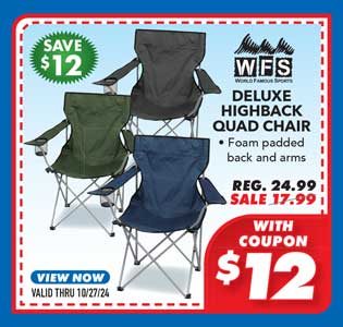 World Famous Sports Deluxe Highback Quad Chair