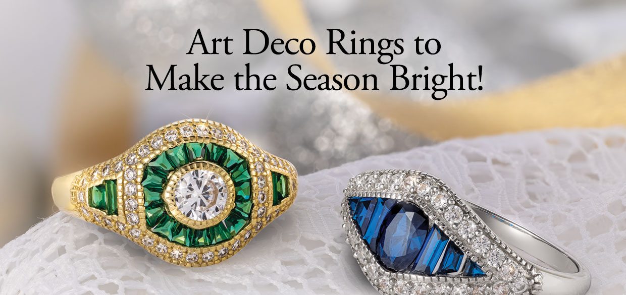Art Deco Rings to Make the Season Bright!