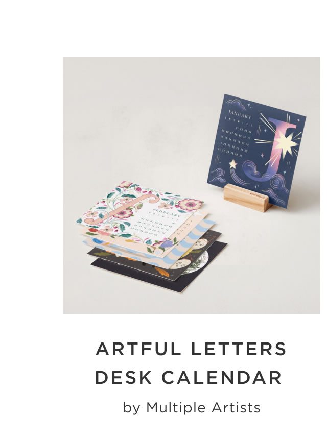 Artful Letters Desk Calendar