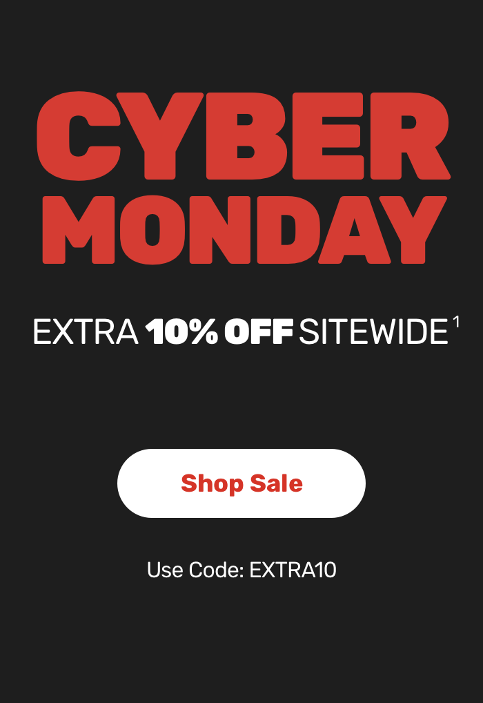 Cyber Monday. Extra 10% Off Sitewide. Shop Sale. Use Code: EXTRA10
