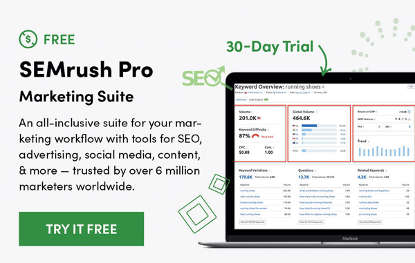 SEMrush Pro | Try It Free