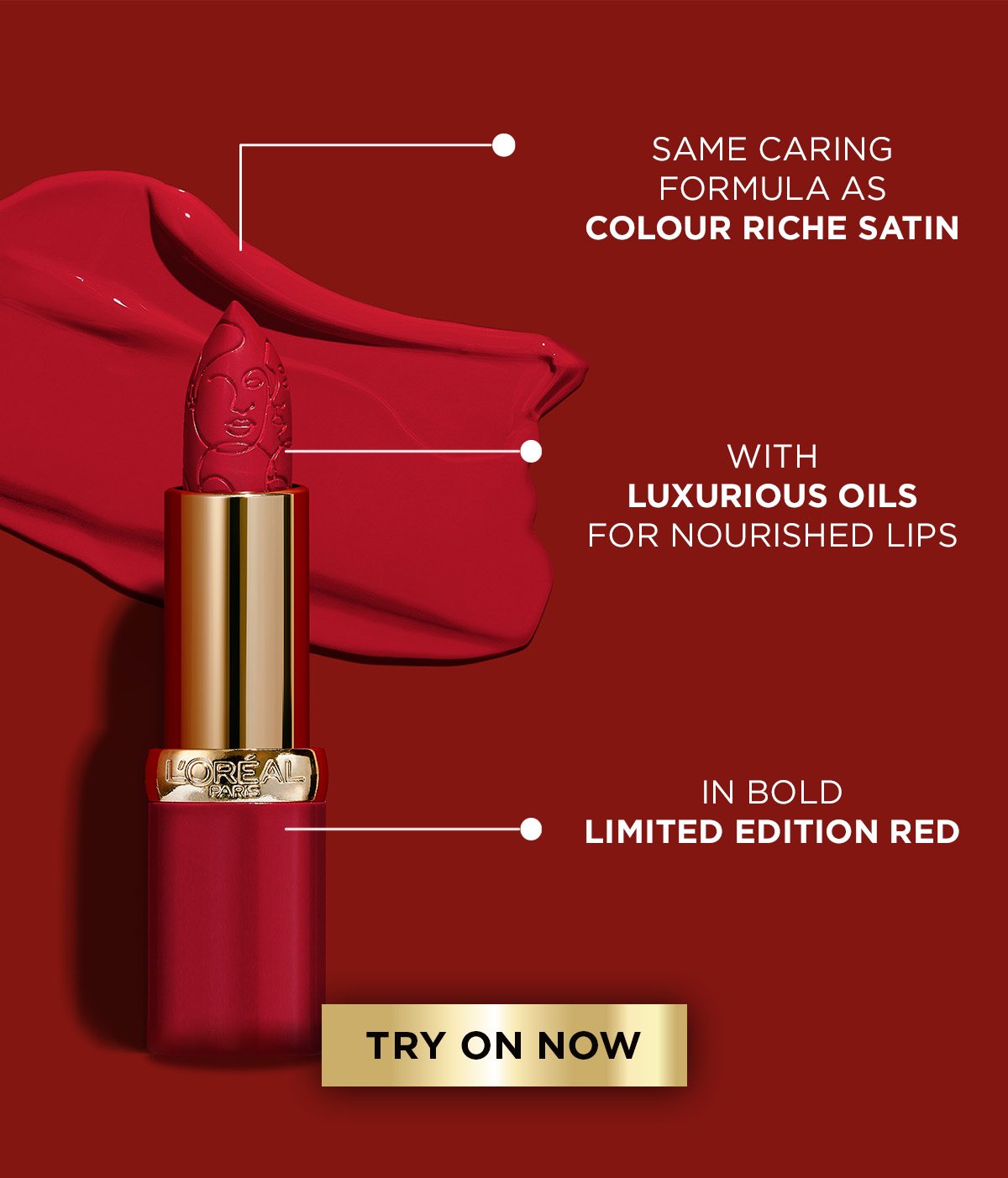 WITH LUXURIOUS OILS FOR NOURISHED LIPS