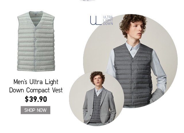 MEN'S ULTRA LIGHT DOWN COMPACT VEST - SHOP NOW