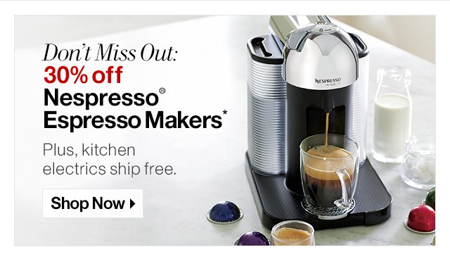 30% off Nespresso