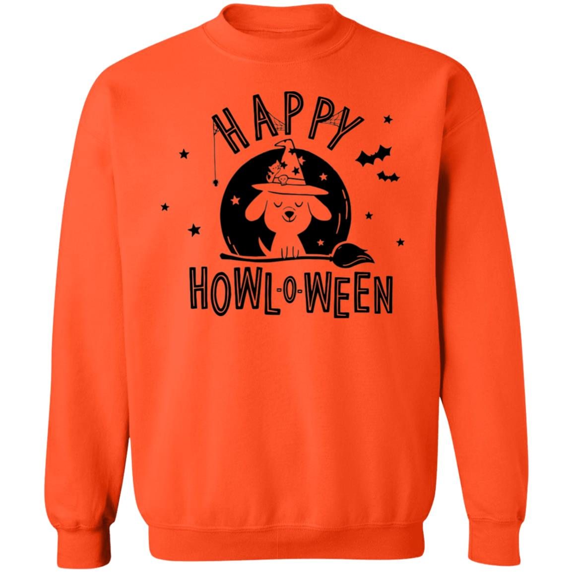 Happy Howl-O-Ween Orange Sweatshirt
