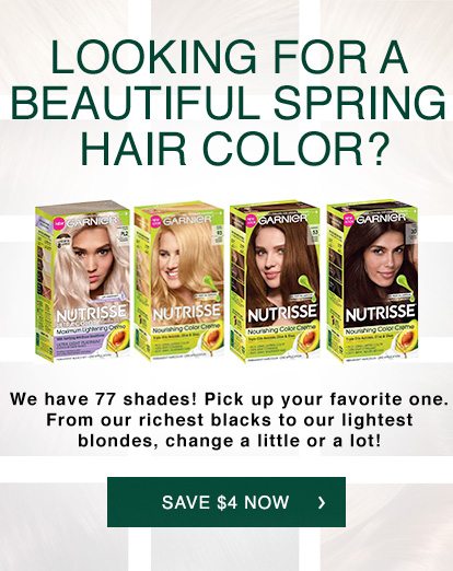 LOOKING FOR A BEAUTIFUL SPRING HAIR COLOR? - We have 77 shades! Pick up your favorite one. From our richest blacks to our lightest blondes, change a little or a lot! - SAVE $4 NOW >