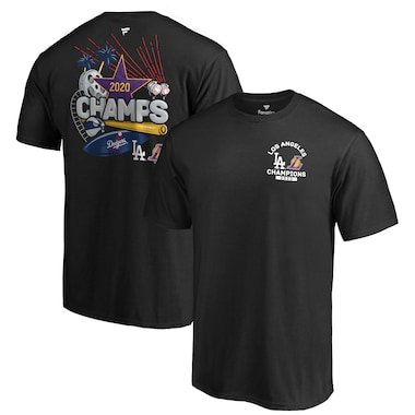 Los Angeles Fanatics Branded 2020 Dual Champions LA Vibe T-Shirt - Black