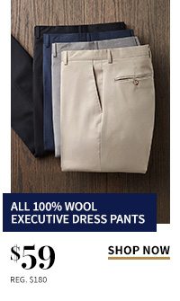 $59 100% Wool Executive Dress Pants