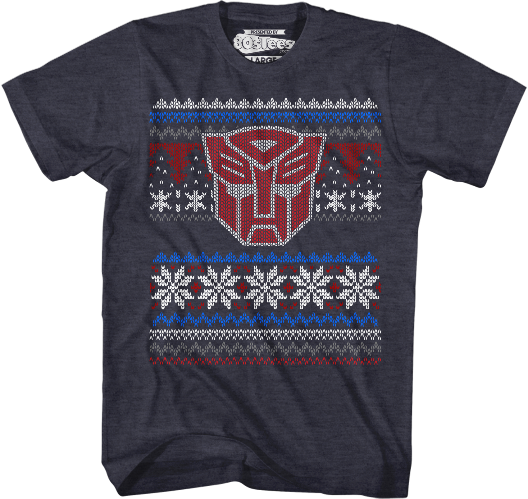 Autobot Faux Ugly Christmas Sweater Transformers T-Shirt