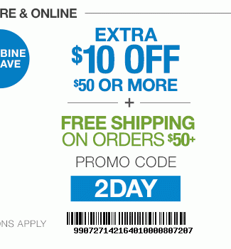 $10 Off $50 + Free Shipping on $50+ | Code 2DAY | Get Coupon