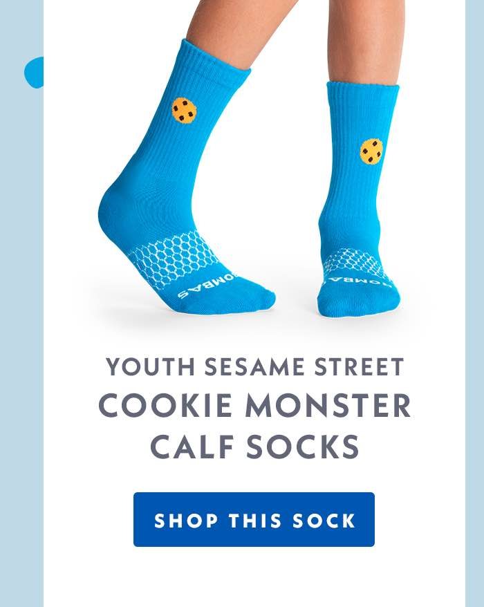 Youth Sesame Street Cookie Monster Calf Socks. Shop This Sock.