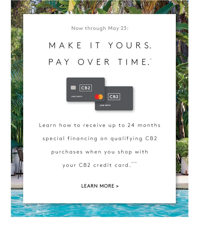 Cb2 deals credit card