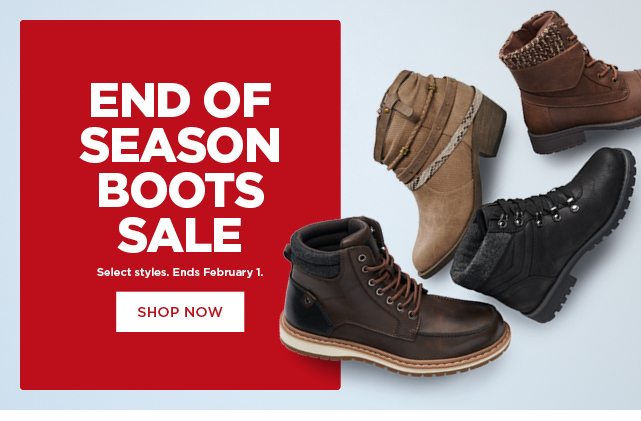 end of season boot sale. shop now.