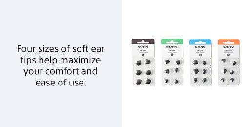 Four sizes of soft ear tips help maximize your comfort and ease of use.