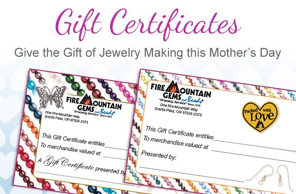 Gift Certificates for Mothers Day