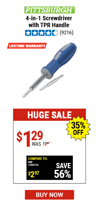 4-in-1 Screwdriver with TPR Handle