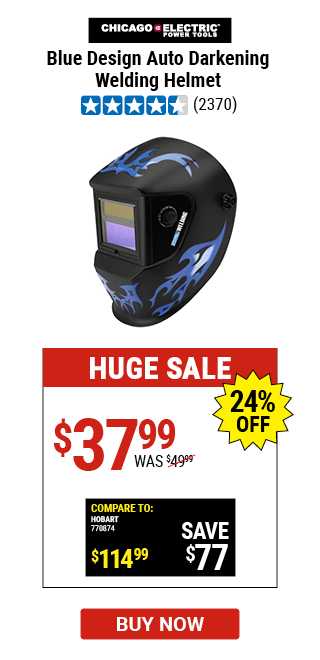 Blue Design Auto Darkening Welding Helmet