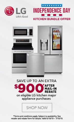 Save up to $900 on LG Appliances