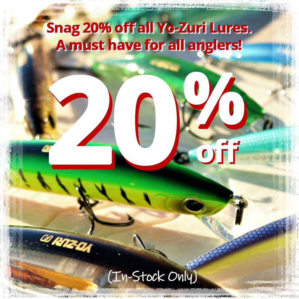 Take 20% off in-stock Yo-Zuri Lures