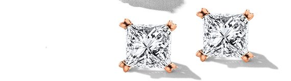 Rose Gold & Diamond earrings