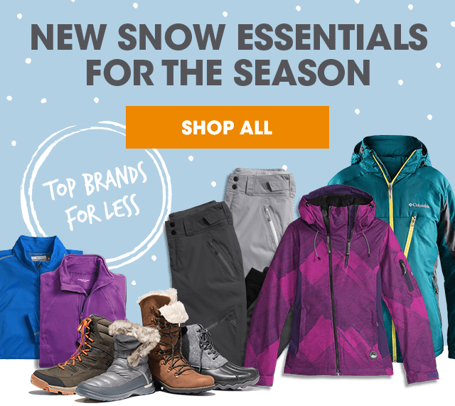 NEW SNOW ESSENTIALS FOR THE SEASON - SHOP ALL 