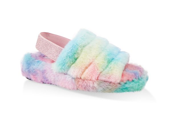 Faux Fur Slingback Sandals