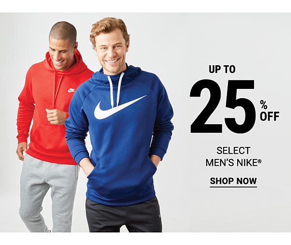 Up to 25% off seelct men's Nike®. Shop Now.